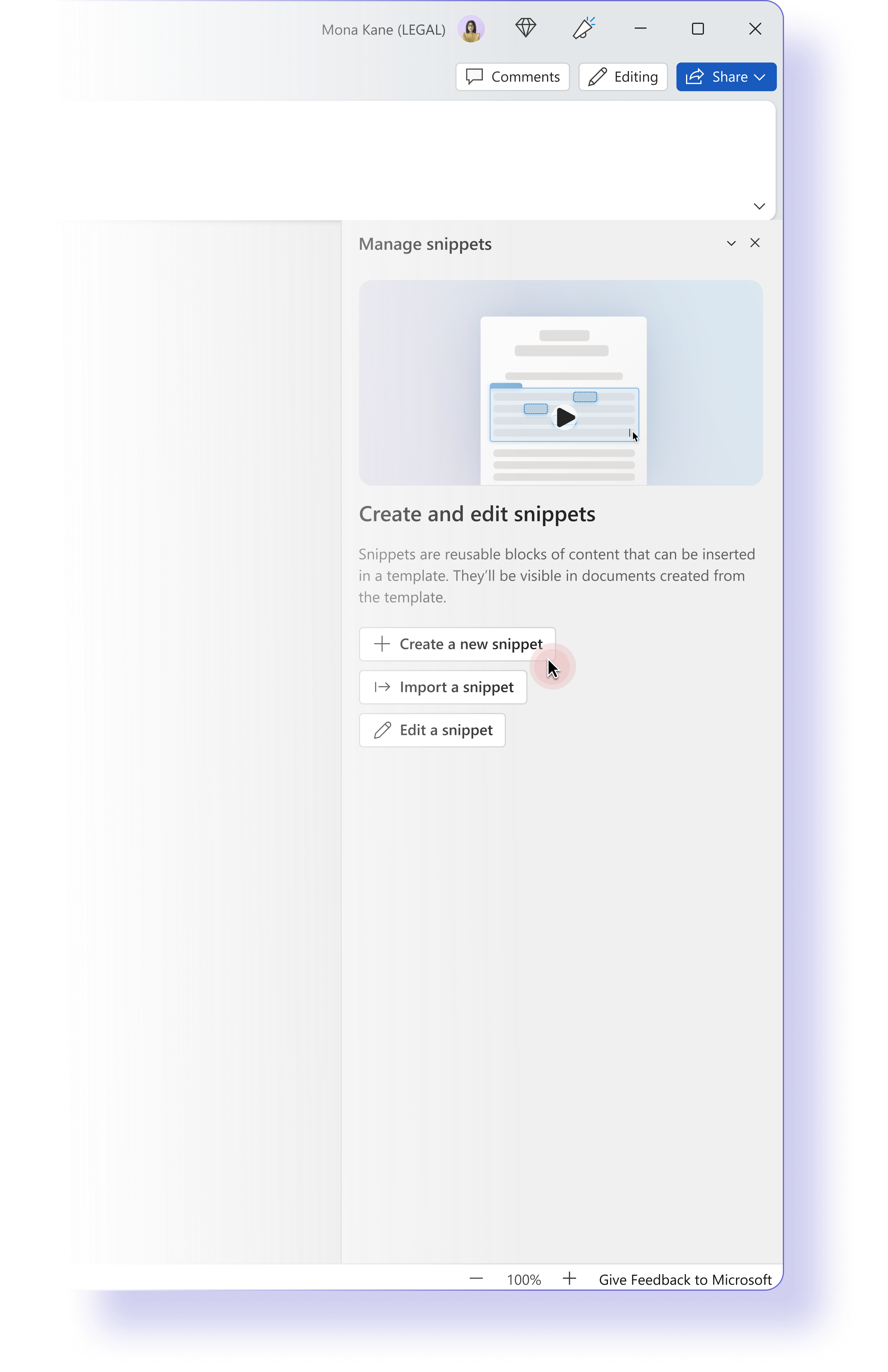 02 Create snippet 02 Create snippet